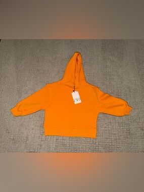 New ZARA Unisex Kids Pullover Hoodie Solid Size 6